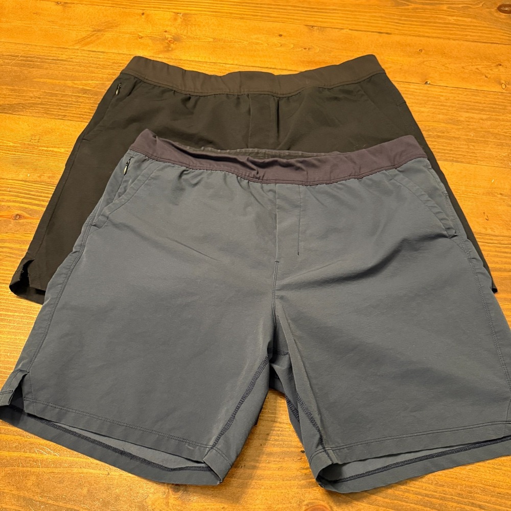 PUBLIC‎ REC Flex Shorts Men's 40 7" Inseam Performance Blue Black LOT OF 2